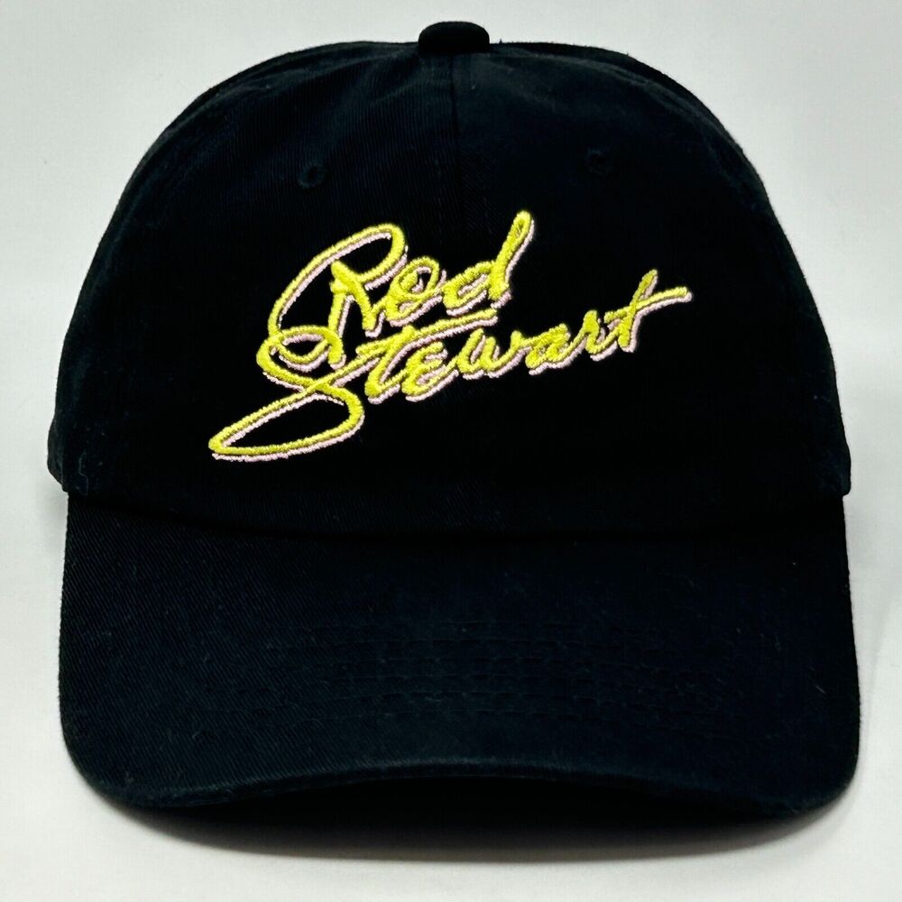 Rod Stewart Dad Hat Baseball Cap Script Nissi Caps Strapback 6 Panel Black